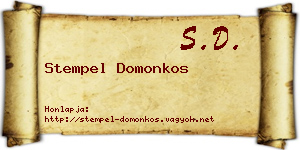 Stempel Domonkos névjegykártya