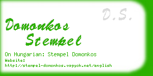 domonkos stempel business card